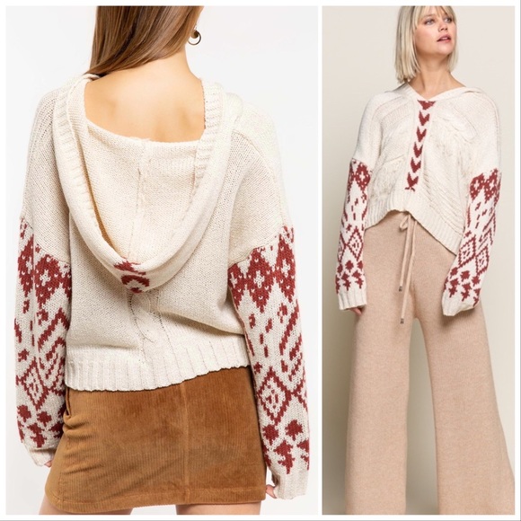 POL Urban Bohemi Weave & Fringe Hoodie - Picture 7 of 12